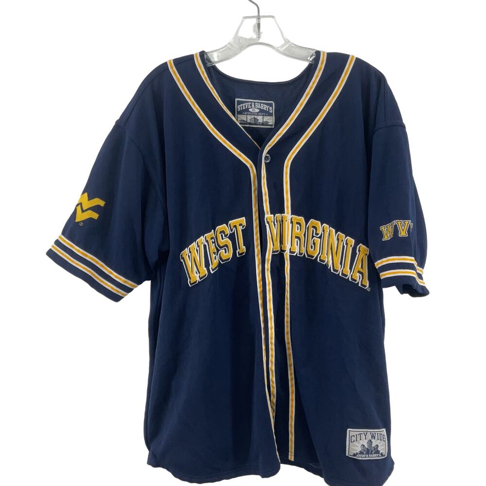 Steve & Barry's XL Blue Men's West Virginia Mountaineers Jersey Preowned